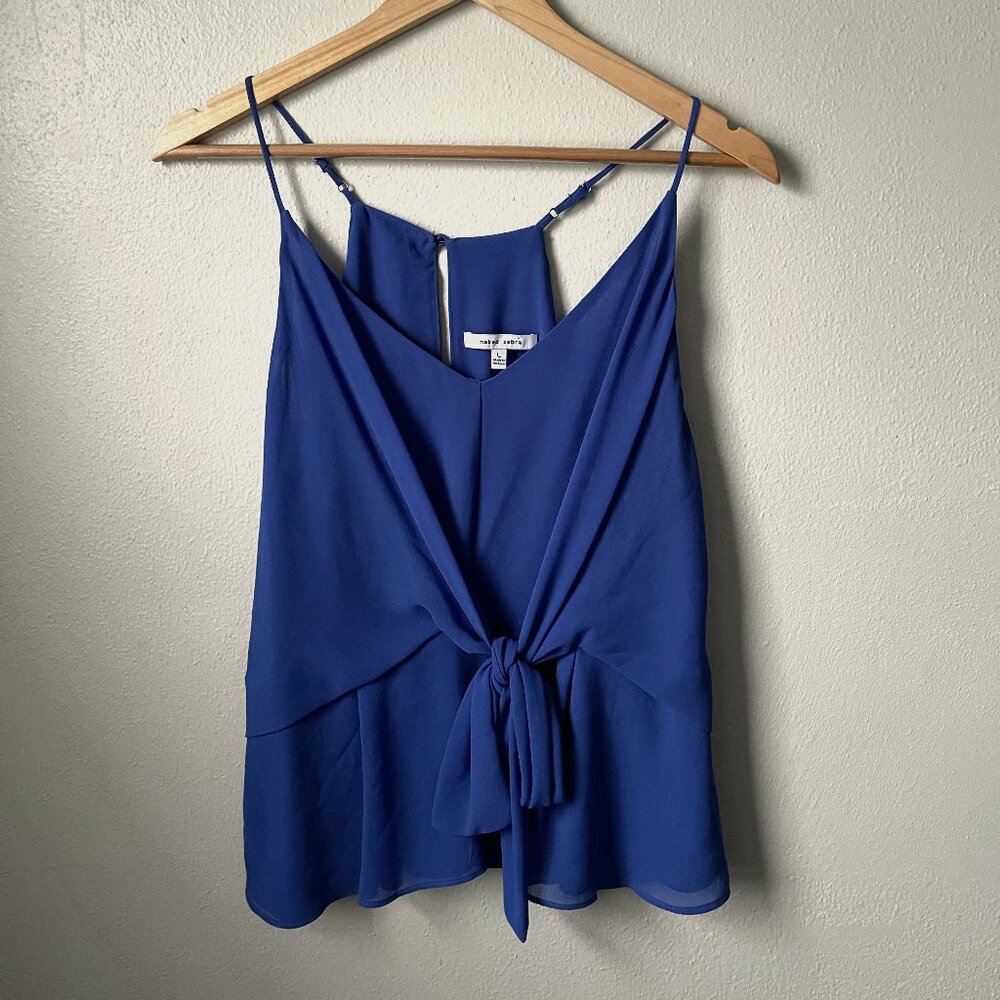 Naked Zebra Women's Blue Strappy Blouse